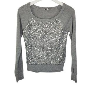 4/$20 Delia's Long Sleeve Glitter Shimmer Sequin